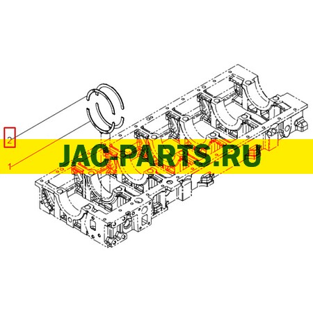 Упорное полукольцо коленвала JAC 1000312602