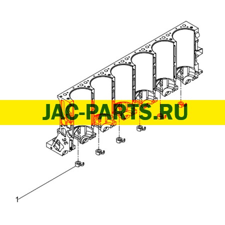 Форсунка подачи масла к поршню JAC 1000609622