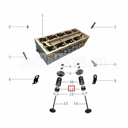 Колпачок маслосъемный сальник клапана HFC4DB2 JAC N25 N35 1003040FB