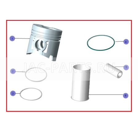 Цилиндро поршневая группа комплект ЦПГ HFC4DA1 JAC N56 1004022FA130-BJ 1004022FA130BJ