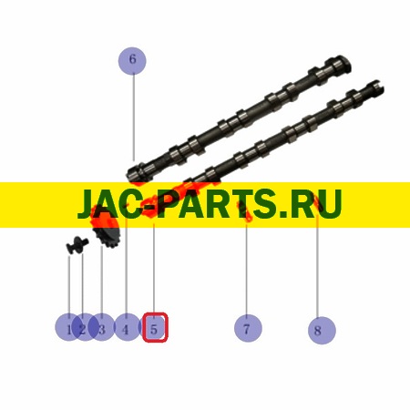 Распредвал впускной HFC4DB2 JAC N25 N35 1006013FD020