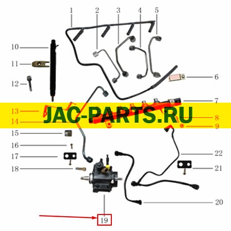 Насос топливный высокого давления ТНВД HFC4DB2 JAC N25 N35 1042300FD020