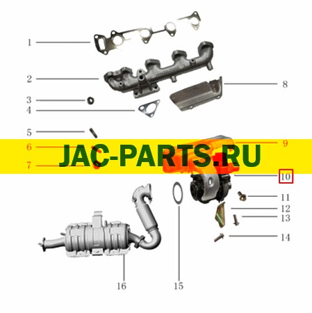 Турбина HFC4DB2 JAC N25 N35 1044100FD020