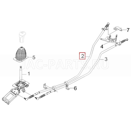 Трос выбора передач КПП JAC N350 N410 1703030Y4L1504