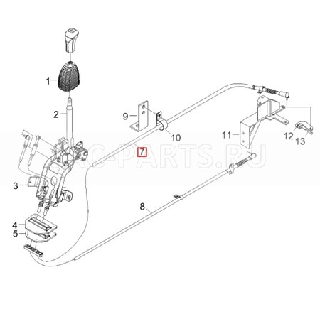 Трос переключения передач JAC N200 1703040G1530