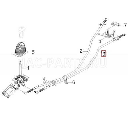 Трос включения передач КПП JAC N350 1703040H3P1004