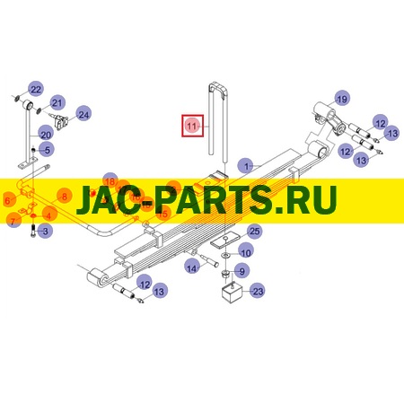 Стремянка рессоры задней JAC N120 2911033LE700