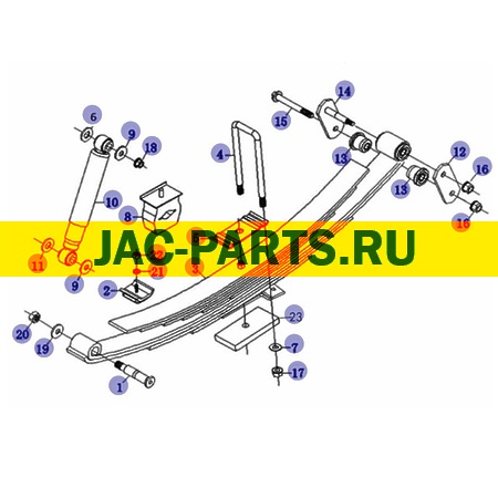 Стремянка задней рессоры JAC N80 2912021LE058