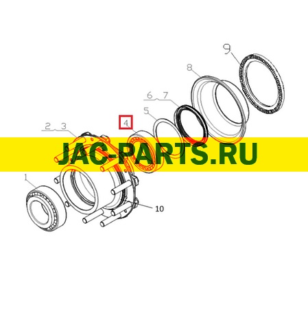 Подшипник задней ступицы внутренний JAC N350 N410 33022JR