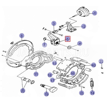 Трещетка тормозная передняя правая JAC N120 3501Z45-051 3501Z45051