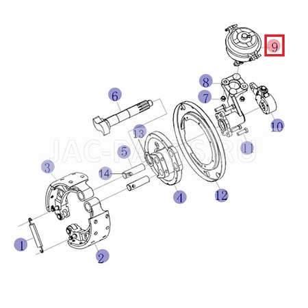 Тормозная камера передняя левая JAC N75 3519100LE030 G5QZ3519010 G5QZ-3519010