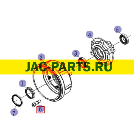 Шпилька колеса заднего левая JAC N75 9920200470-B 9920200470B