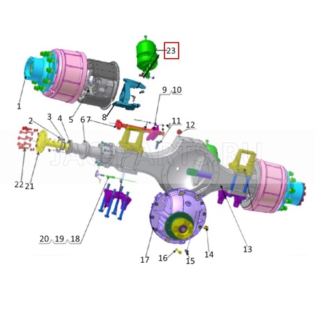 Энергоаккумулятор задний левый JAC N200 AK35190304L-C AK35190304LC