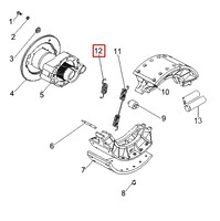 Пружина задних тормозных колодок нижняя JAC N350 N410 AK69000340028