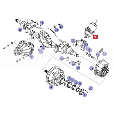 Энергоаккумулятор задний левый JAC N75 N80 BQ01290430