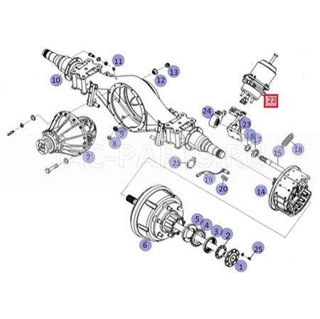 Энергоаккумулятор задний правый JAC N75 N80 BQ01290440