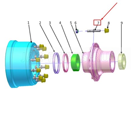 Шпилька колесная задняя JAC N200 HFF3104046CK1L5
