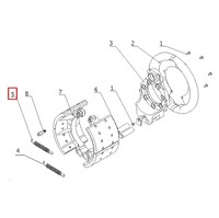 Пружина задних тормозных колодок верхняя JAC N350 N410 HFF3502021CK1BZ