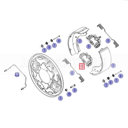 Цилиндр тормозной задний левый JAC N56 LD040-3502050 LD0403502050