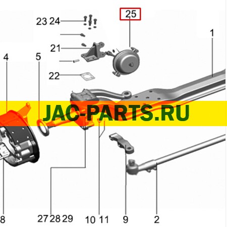 Камера тормозная передняя правая JAC N200 SH3519015-ZA019 SH3519015ZA019