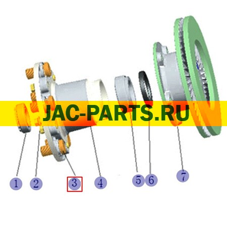 Шпилька колесная передняя правая JAC N56 YF30SL-03052 YF30SL03052
